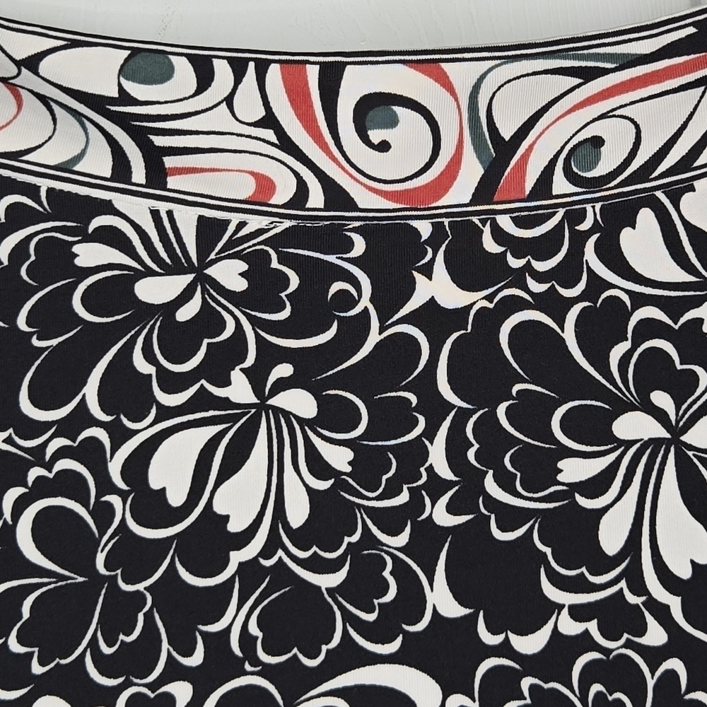 Lapis Womens Retro Contrast Floral Print Swing Skirt Medium - Picture 4 of 8